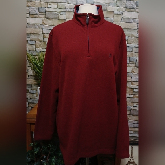 IZOD Thermosoft Quarter Zip Sweater Fleece‎ Pullover Red XL - Picture 1 of 5